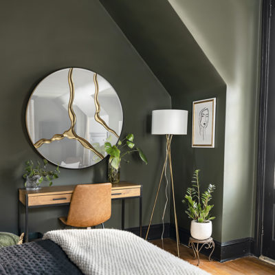 Consola y espejo plata 0002